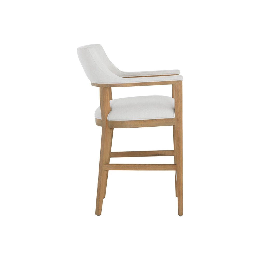 Brylea Counter Stool - Natural - Heather Ivory Tweed | Sunpan | Home Elegance USA