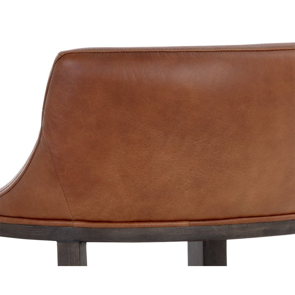 Brylea Counter Stool - Brown - Shalimar Tobacco Leather | Sunpan | Home Elegance USA