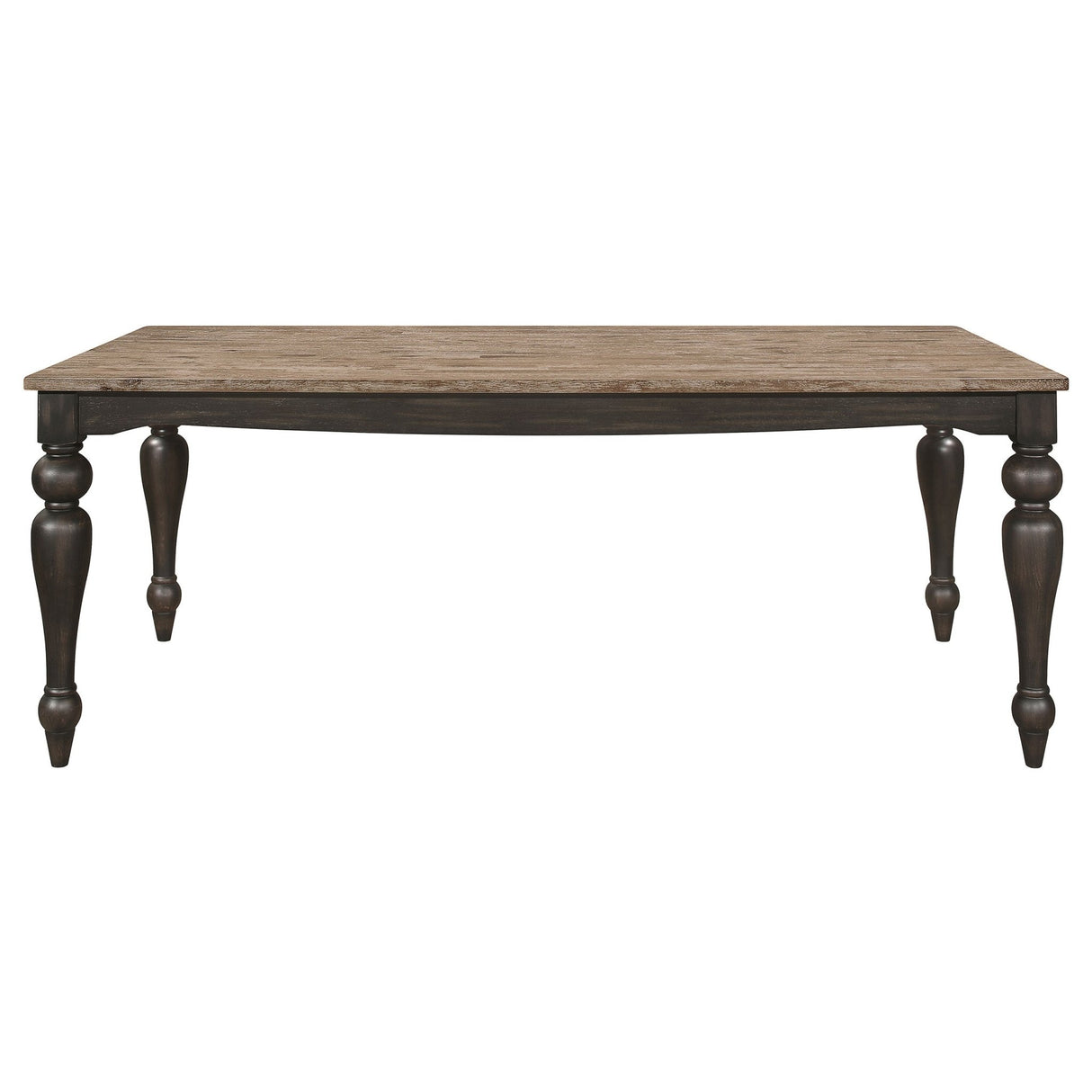 Bridget Rectangular Dining Table Brown Brushed and Charcoal Sandthrough | Coaster - 108221 - Home Elegance USA - 3