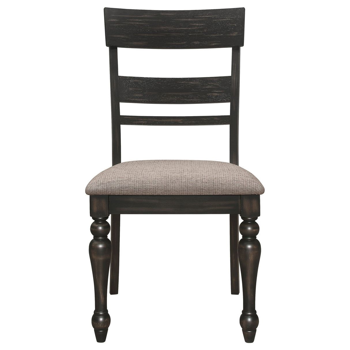 Bridget Ladder Back Dining Side Chair Stone Brown and Charcoal Sandthrough (Set of 2) | Coaster | Home Elegance USA