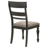 Bridget Ladder Back Dining Side Chair Stone Brown and Charcoal Sandthrough (Set of 2) | Coaster | Home Elegance USA