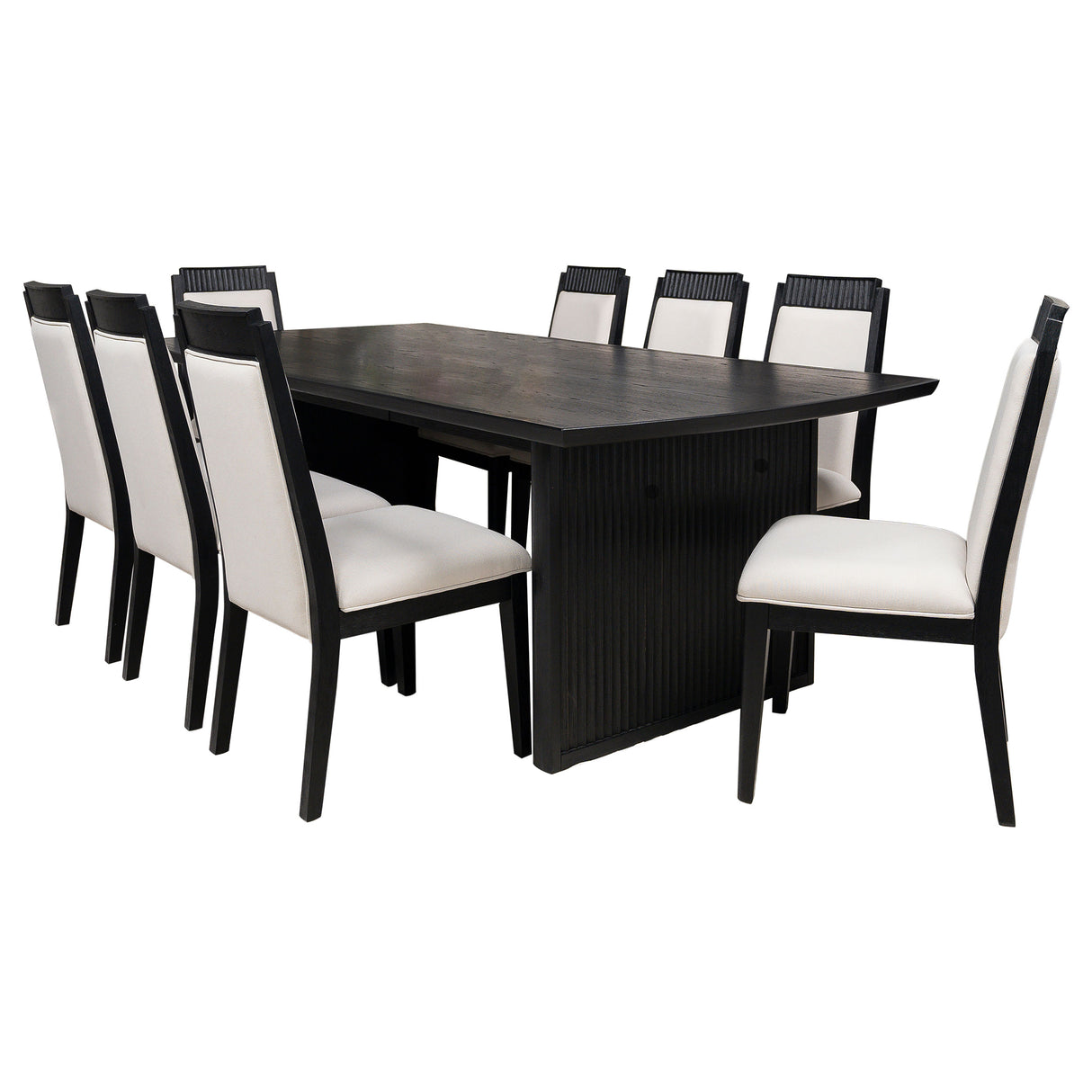 Brookmead 9-piece Extension Leaf Dining Table Set Black - Home Elegance USA