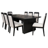 Brookmead 9-piece Extension Leaf Dining Table Set Black - Home Elegance USA