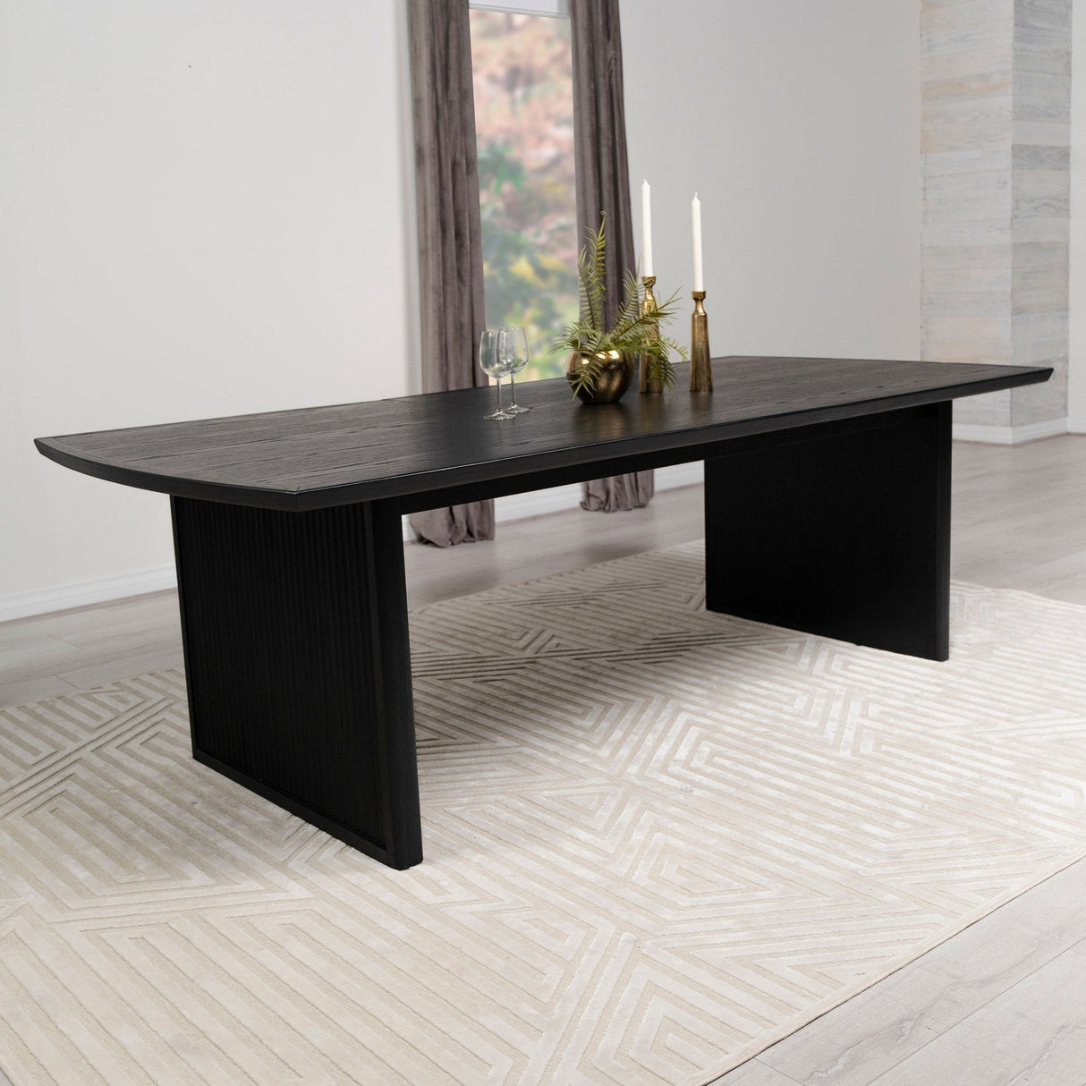 Brookmead Rectangular Dining Table with 18" Removable Extension Leaf Black | Coaster - 108231 - Home Elegance USA - 1