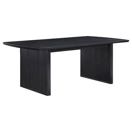 Dining Table - Brookmead Rectangular Dining Table with 18" Removable Extension Leaf Black