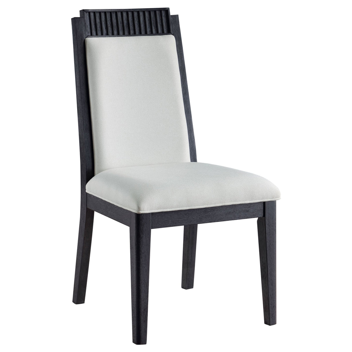 Brookmead Upholstered Dining Side Chair Ivory and Black (Set of 2) | Coaster | Home Elegance USA