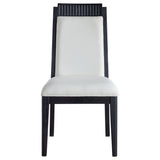 Brookmead Upholstered Dining Side Chair Ivory and Black (Set of 2) | Coaster | Home Elegance USA