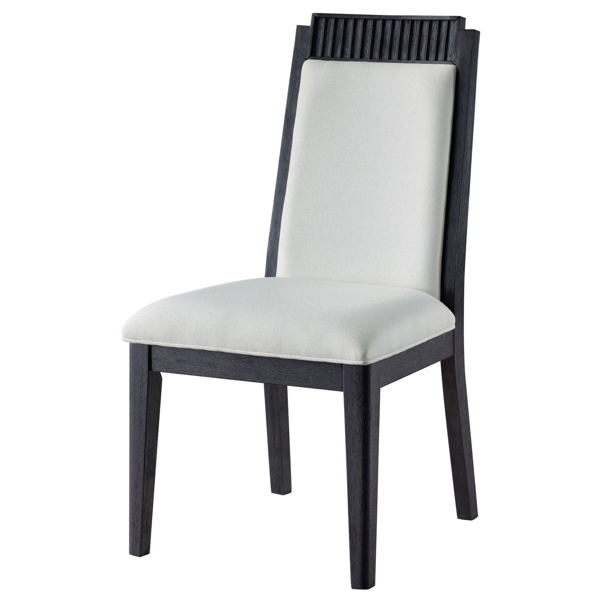 Brookmead Upholstered Dining Side Chair Ivory and Black (Set of 2) | Coaster | Home Elegance USA