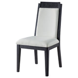 Brookmead Upholstered Dining Side Chair Ivory and Black (Set of 2) | Coaster | Home Elegance USA