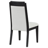 Brookmead Upholstered Dining Side Chair Ivory and Black (Set of 2) | Coaster | Home Elegance USA