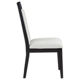 Brookmead Upholstered Dining Side Chair Ivory and Black (Set of 2) | Coaster | Home Elegance USA