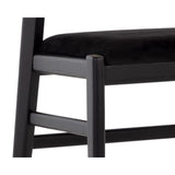 Annex Counter Stool - Velvet Black / Natural | Sunpan - SUNPAN - 108282 - Home Elegance USA - 7