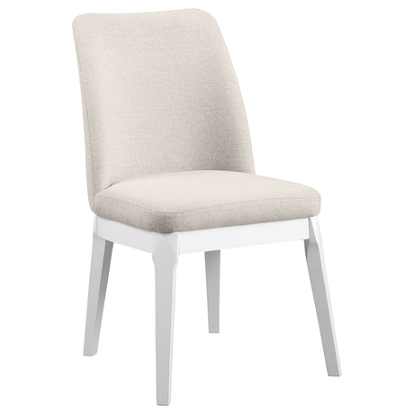 Carissa Upholstered Dining Side Chair Beige (Set of 2) - Home Elegance USA