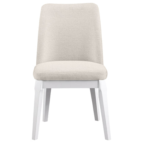 Carissa Upholstered Dining Side Chair Beige (Set of 2) - Home Elegance USA