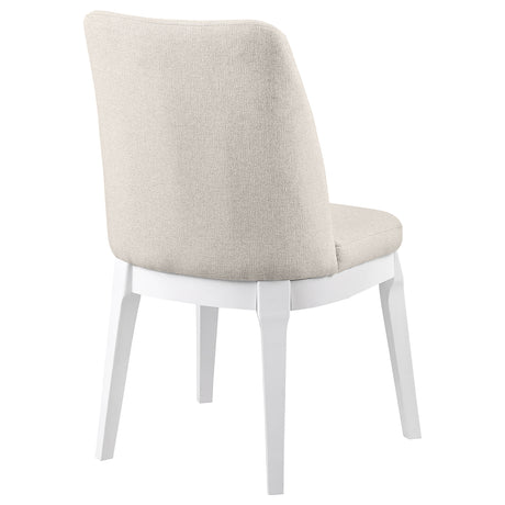 Carissa Upholstered Dining Side Chair Beige (Set of 2) - Home Elegance USA