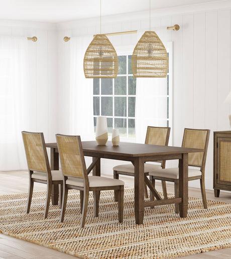 Matisse 5-piece Rectangular Dining Table Set Light Brown - Home Elegance USA