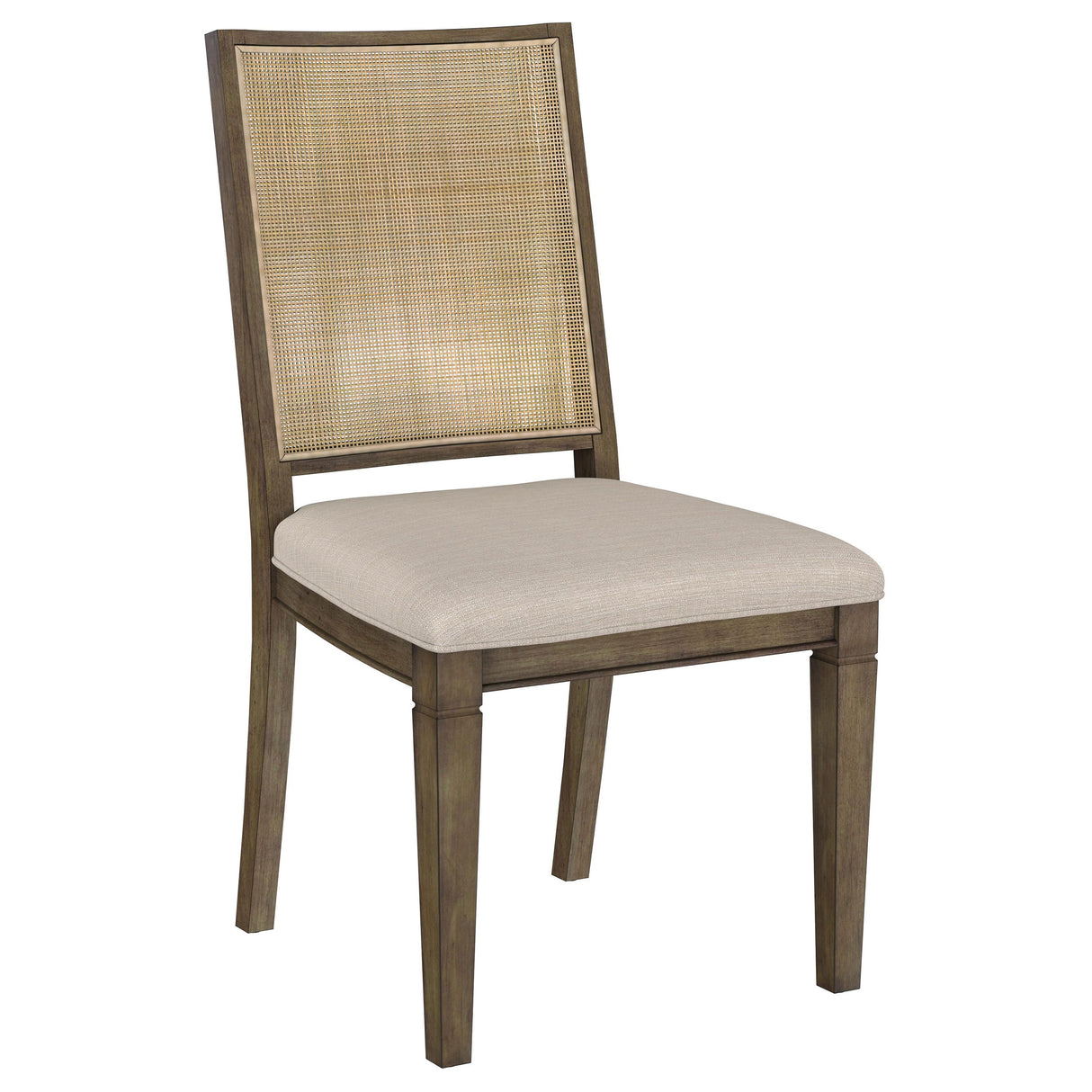 Matisse Woven Rattan Back Dining Side Chair Brown (Set of 2) - Home Elegance USA