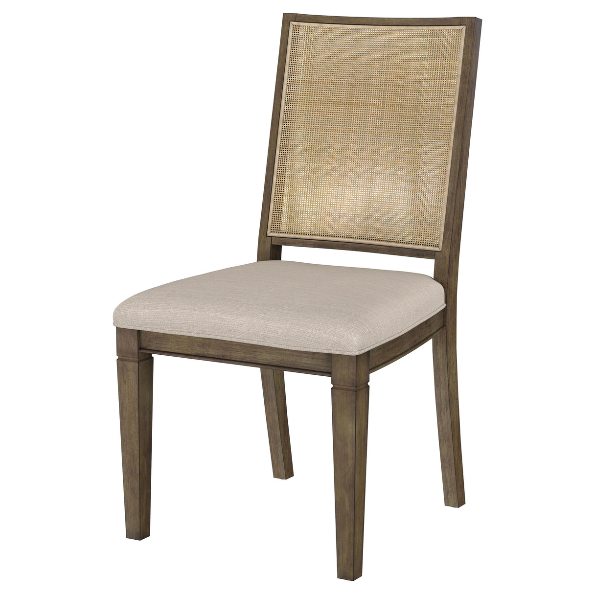 Matisse Woven Rattan Back Dining Side Chair Brown (Set of 2) - Home Elegance USA
