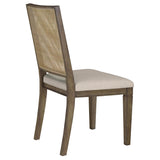Matisse Woven Rattan Back Dining Side Chair Brown (Set of 2) - Home Elegance USA