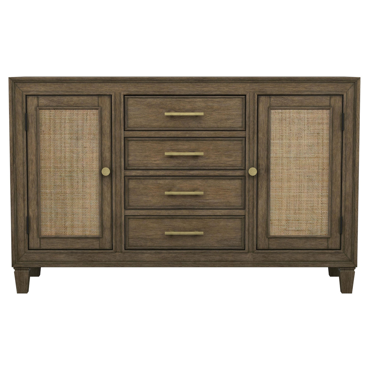 Matisse 4-drawer Sideboard Buffet Cabinet Light Brown - Home Elegance USA