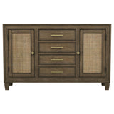 Matisse 4-drawer Sideboard Buffet Cabinet Light Brown - Home Elegance USA