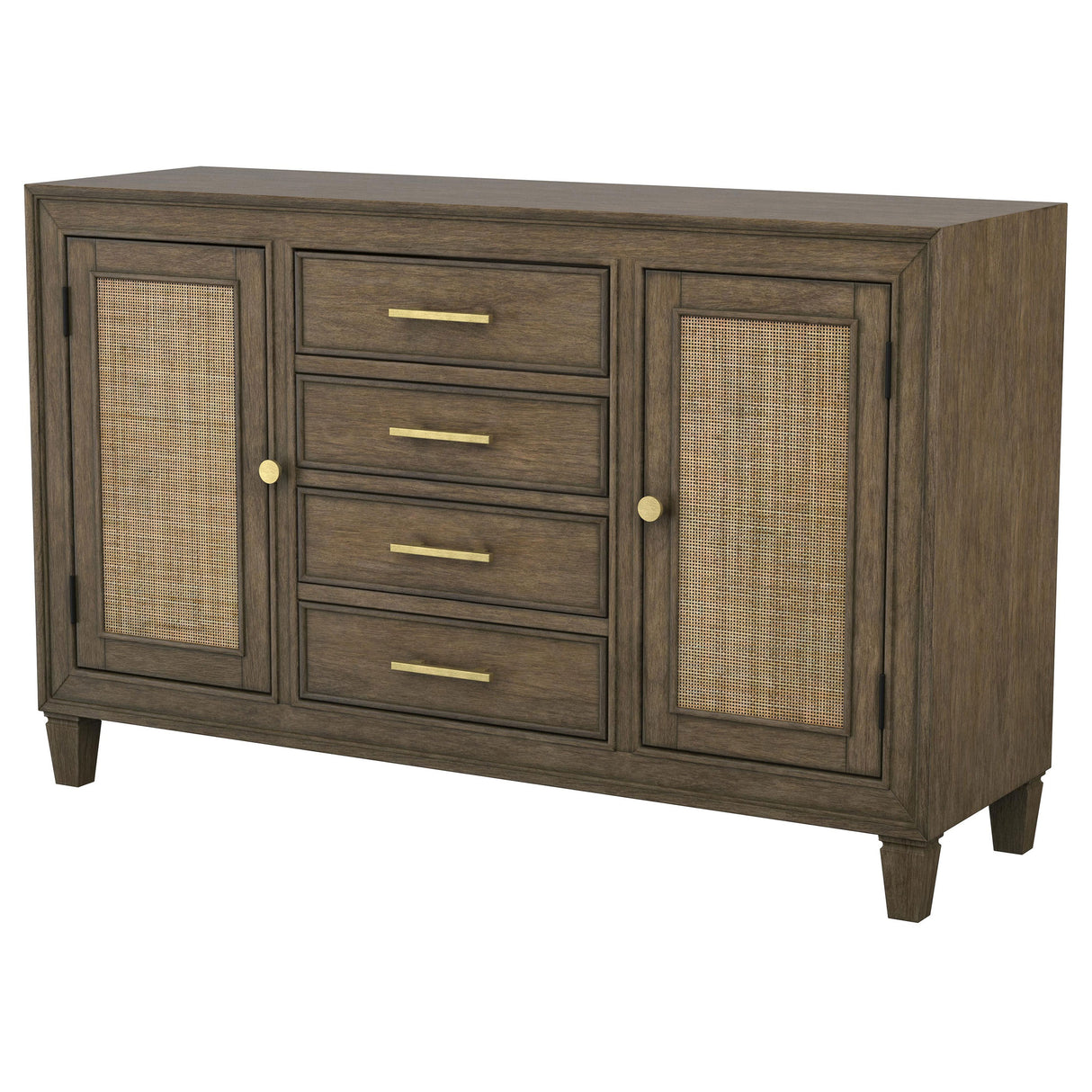 Matisse 4-drawer Sideboard Buffet Cabinet Light Brown - Home Elegance USA