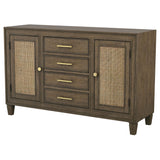 Matisse 4-drawer Sideboard Buffet Cabinet Light Brown - Home Elegance USA