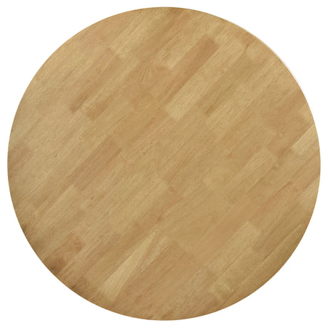 Dining Table 5 Pc Set - Elowen 5-piece Round Solid Wood Dining Set Light Walnut