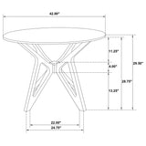 Dining Table 5 Pc Set - Elowen 5-piece Round Solid Wood Dining Set Light Walnut