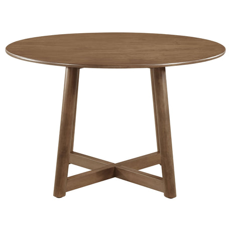 Dinah 5 - piece Round Solid Wood Dining Set Walnut | Coaster | Home Elegance USA