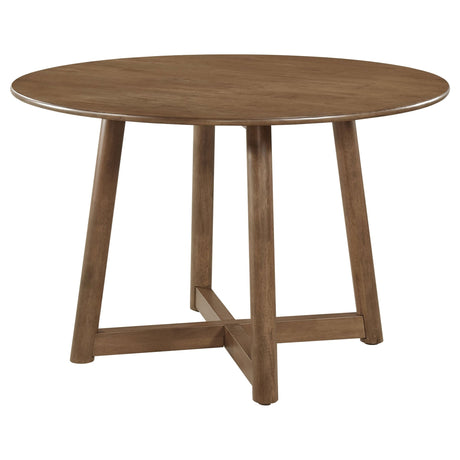 Dinah Round Solid Wood Dining Table Walnut | Coaster - 108471 - Home Elegance USA - 1