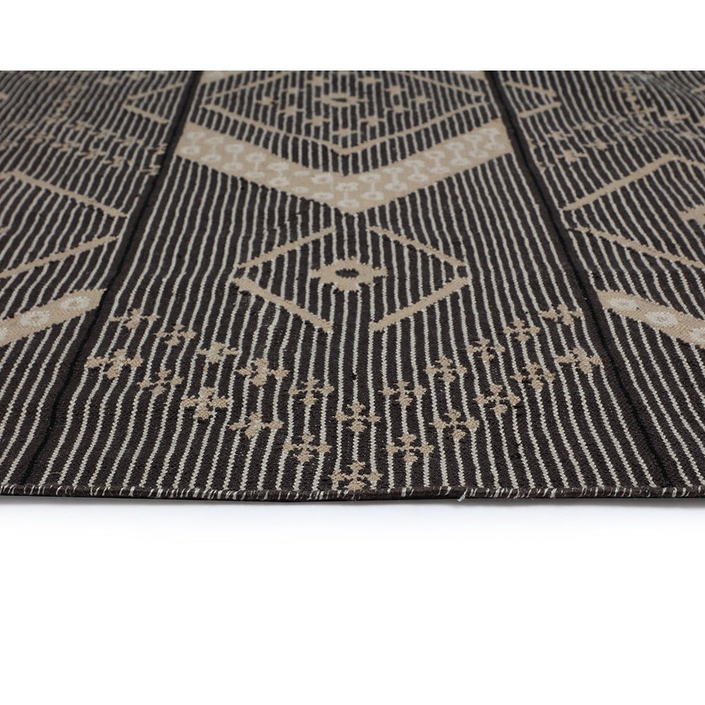 Asana Hand - Woven Rug - Charcoal / Beige - 8'' X 10'' | Sunpan - SUNPAN - 108750 - Home Elegance USA - 4