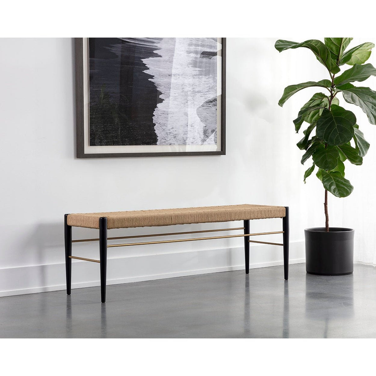 Bondi Bench - Black | Sunpan - SUNPAN - 108780 - Home Elegance USA - 2