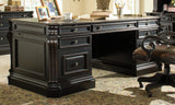 Telluride 76" Executive Desk With Wood Panels - Black by Hooker Furniture - View 2