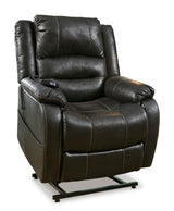 Ashley Black Yandel Power Lift Recliner - Faux Leather - 1090112 - Home Elegance USA - 2