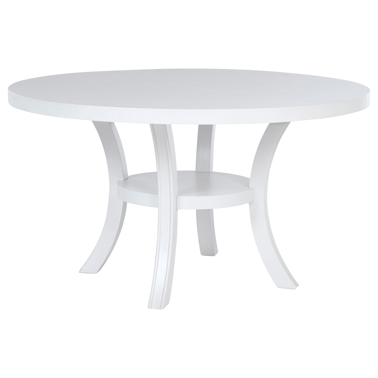 Judd 5-piece 54-inch Round Wood Dining Table Set Pearl White - Home Elegance USA