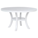 Judd 5-piece 54-inch Round Wood Dining Table Set Pearl White - Home Elegance USA