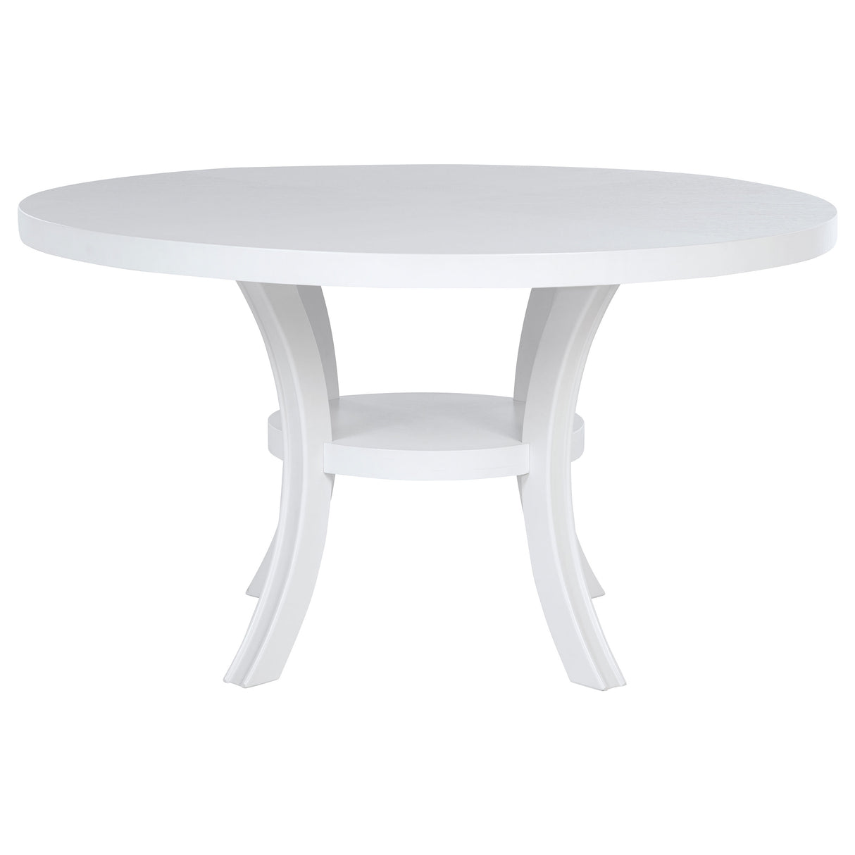 Judd 5-piece 54-inch Round Wood Dining Table Set Pearl White - Home Elegance USA