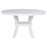 Judd 5-piece 54-inch Round Wood Dining Table Set Pearl White - Home Elegance USA