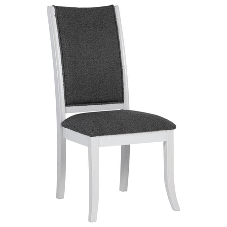 Judd 7-piece 54-inch Round Wood Dining Table Set Pearl White - Home Elegance USA