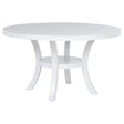 Judd 54-inch Round Dining Wood Table with Shelf Pearl White - Home Elegance USA
