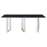Desden 79-inch Rectangular Sintered Stone Dining Table Grey - Home Elegance USA