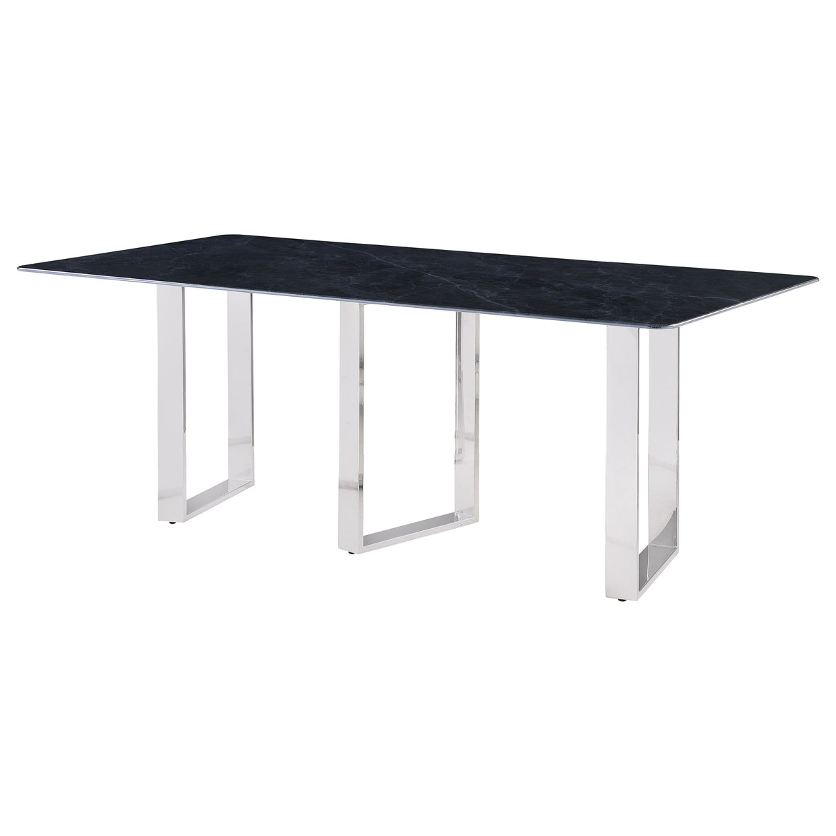 Desden 79-inch Rectangular Sintered Stone Dining Table Grey - Home Elegance USA