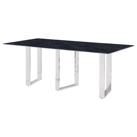 Desden 79-inch Rectangular Sintered Stone Dining Table Grey - Home Elegance USA