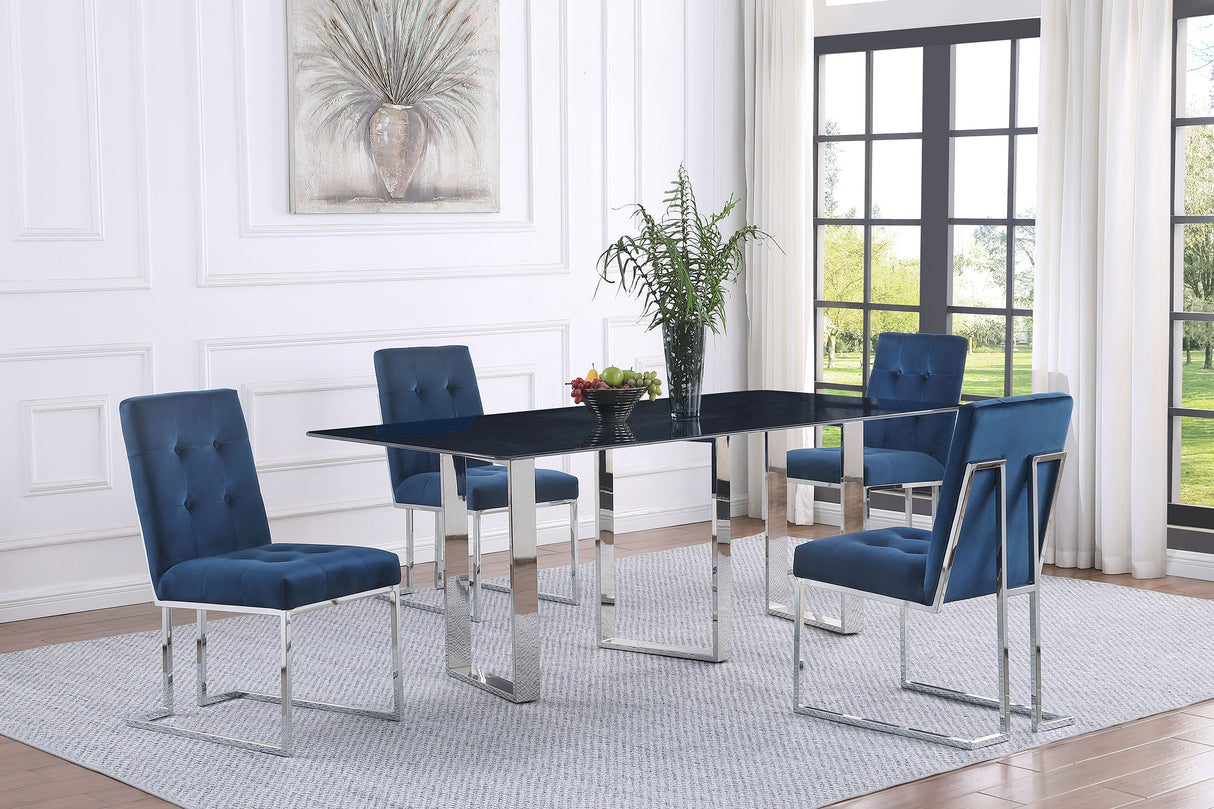 Desden 79-inch Rectangular Sintered Stone Dining Table Grey - Home Elegance USA