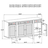Kailani 10-piece Wood Dining Set with Sideboard Beige Oak - Home Elegance USA