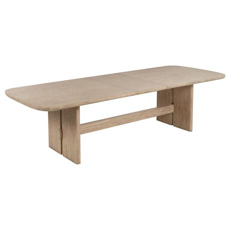 Kailani 9-piece Rectangular Wood Dining Table Set Beige Oak - Home Elegance USA