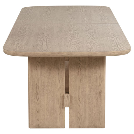Kailani 110-inch Rectangular Wood Dining Table Beige Oak - Home Elegance USA