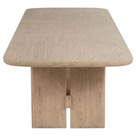 Kailani 110-inch Rectangular Wood Dining Table Beige Oak - Home Elegance USA