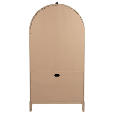 Kailani 4-Door Cane Dining Vitrine Display Cabinet Beige Oak - Home Elegance USA